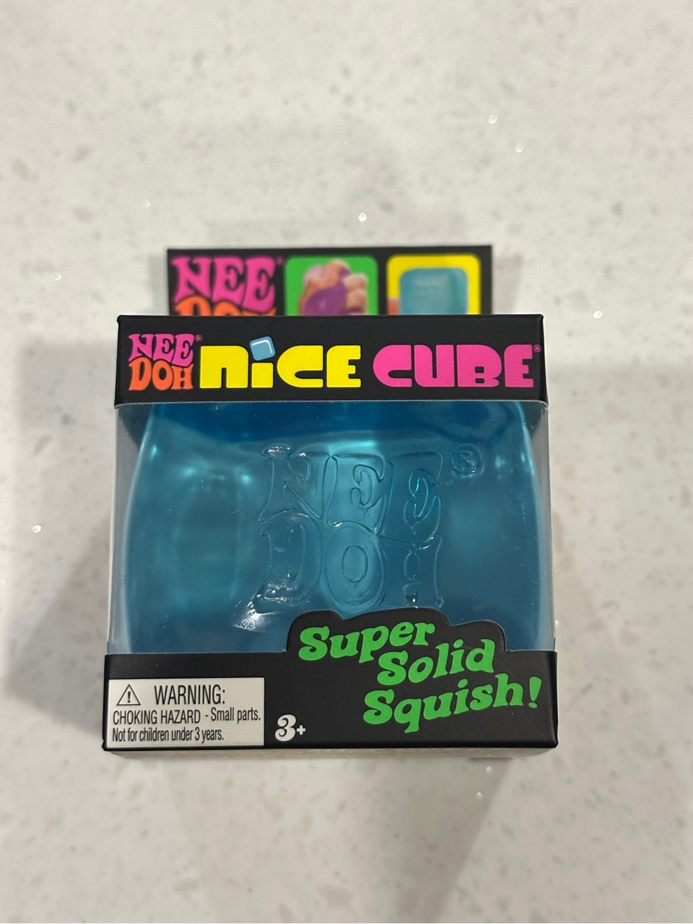 Nee Doh Nice Cube Super Solid Squish - Blue